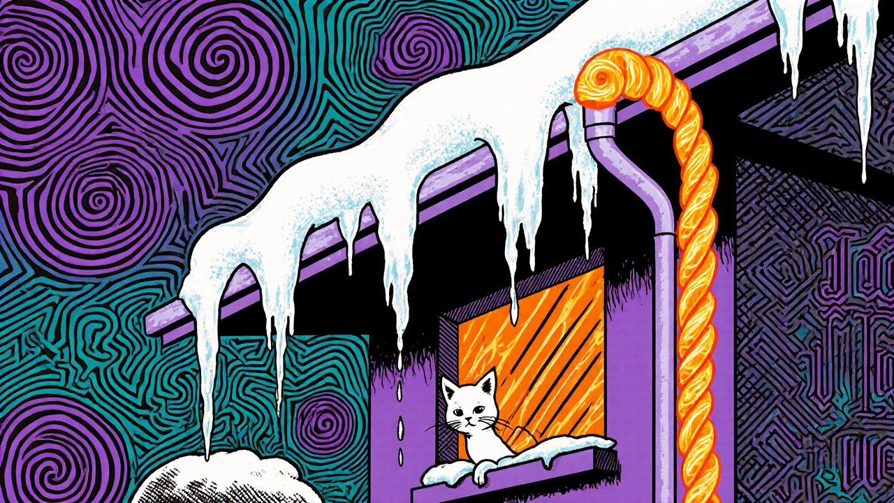 Dachrinnenheizung nachrüsten: So verhindern Sie Eisbildung am Haus