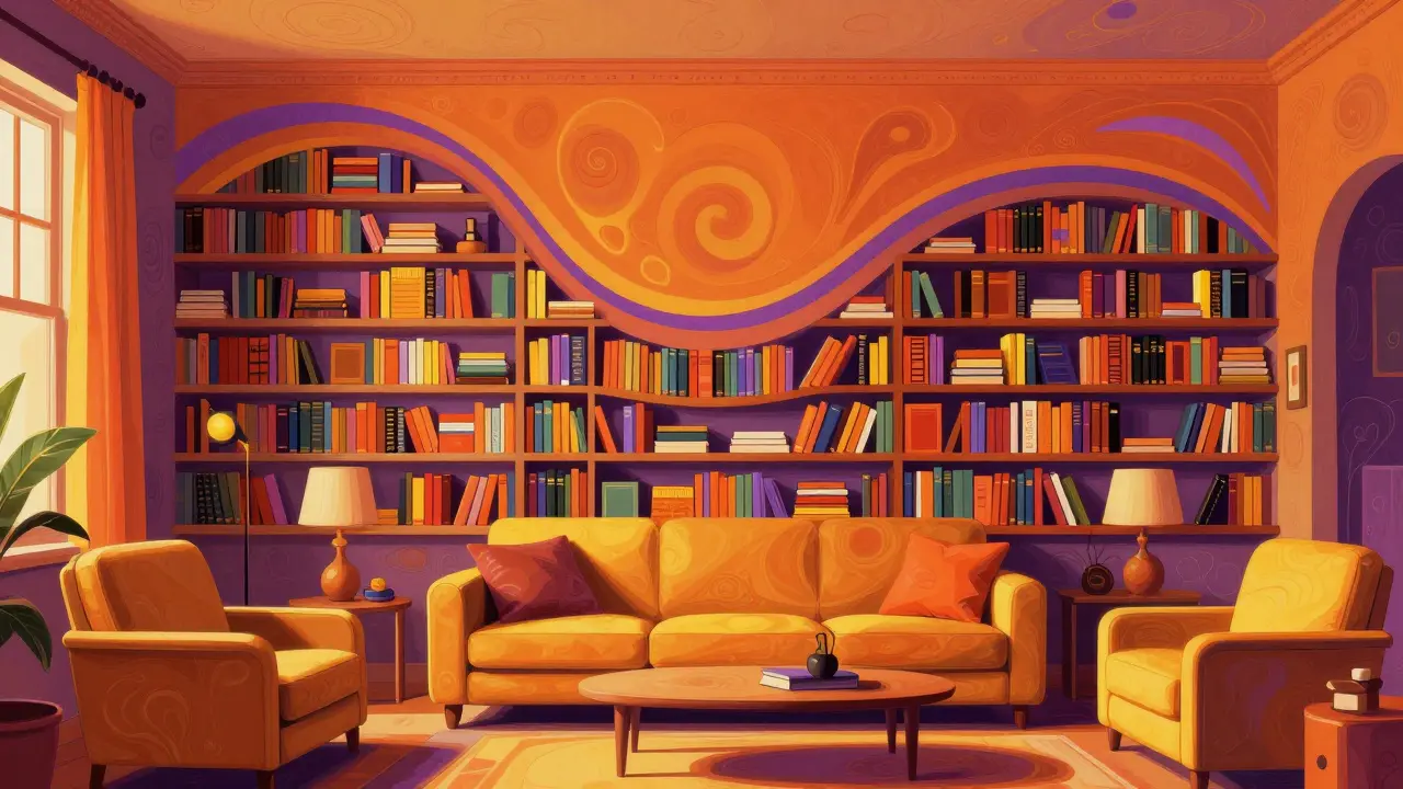 Bibliotheks-Ästhetik im Wohnzimmer: Bücherregale perfekt gestalten