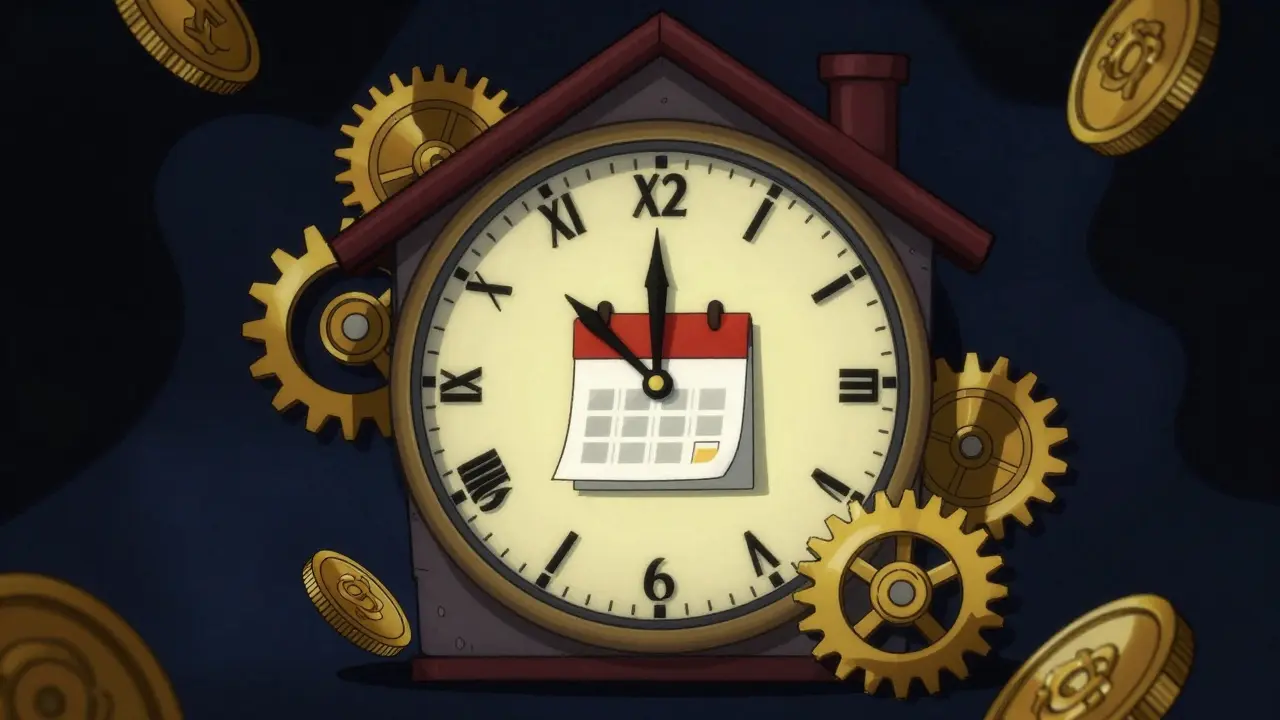 Grafisches Symbol für steuerliche Freibeträge mit Uhr und Münzen.