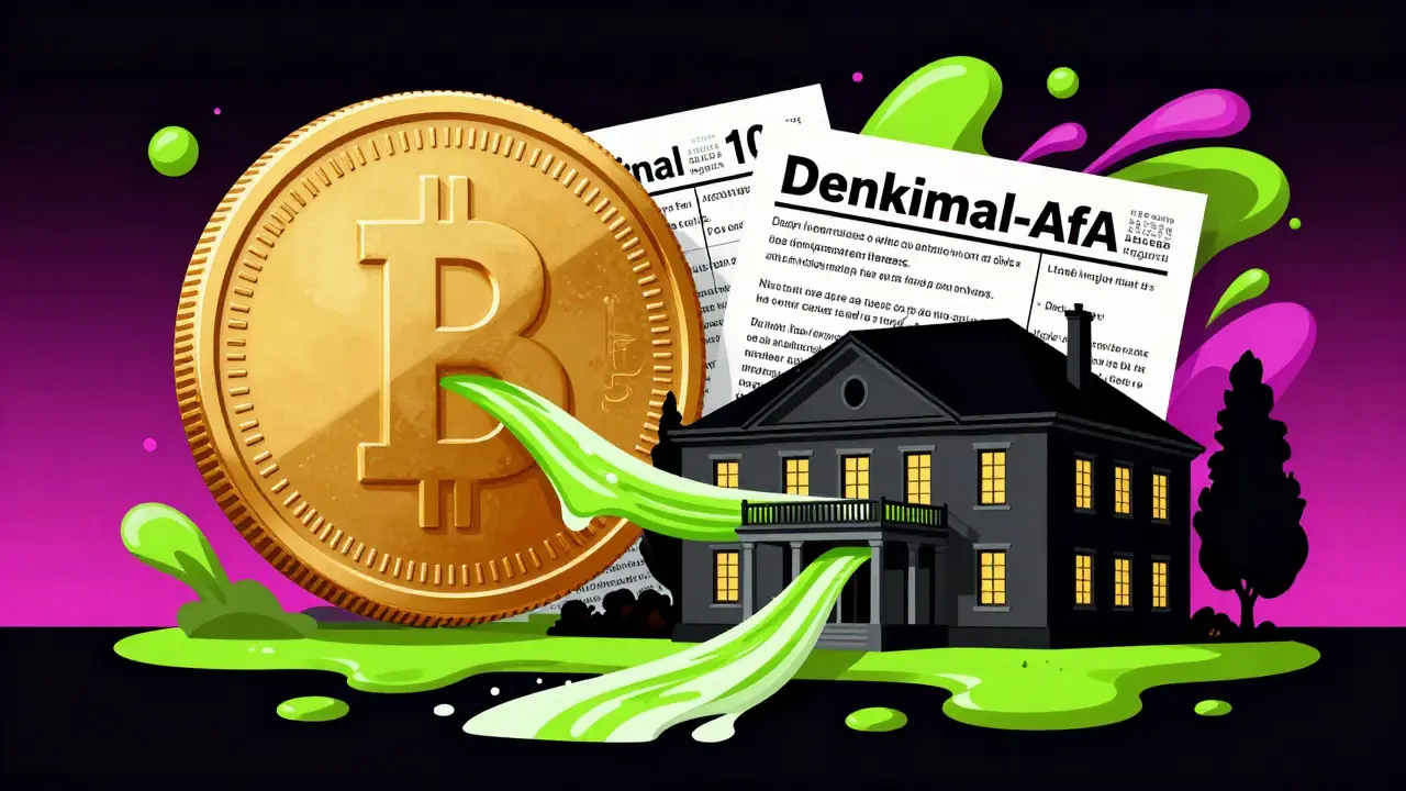 Konzeptuelle Darstellung von Steuer Vorteilen und Immobilienwert in fließendem Grafikstil.