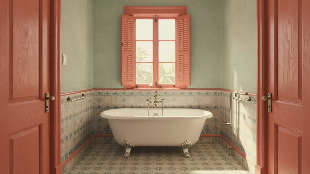 Barrierefreies Bad im Altbau: Mischung aus Vintage und Modernem