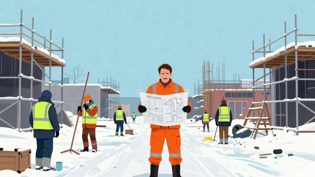 Bauzeitenpuffer im Winter: So planen Sie Witterungsrisiken bei Dach und Fassade richtig