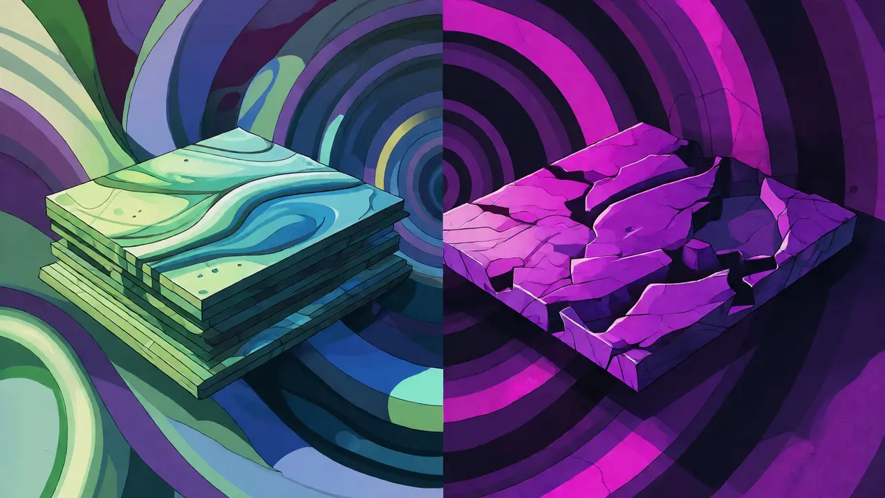 Vergleich von GKFI und Promat Platten im psychedelischen Stil
